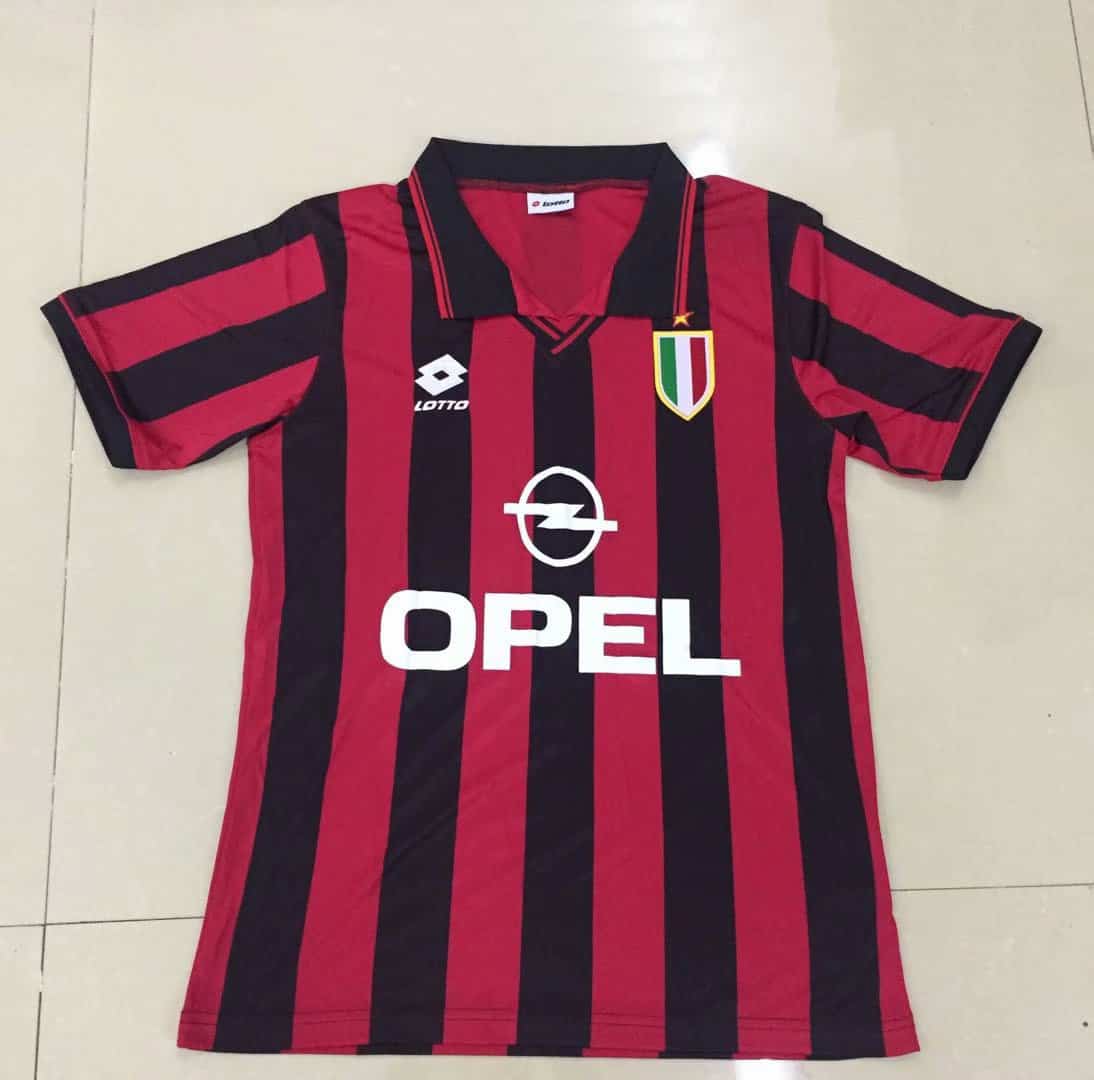 AC Milan Retro Home Jersey Mens 1996