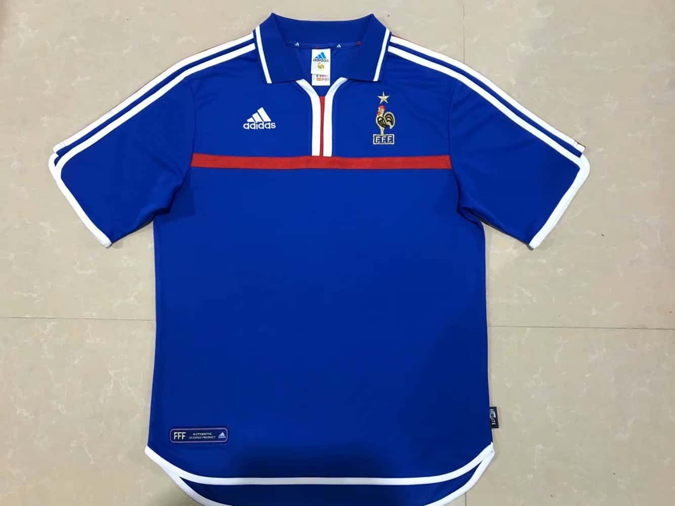 France Home Retro Jersey Mens 2000