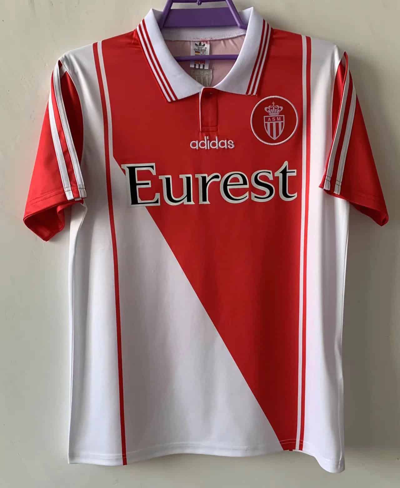 Mens AS Monaco Retro Home Jersey 1998