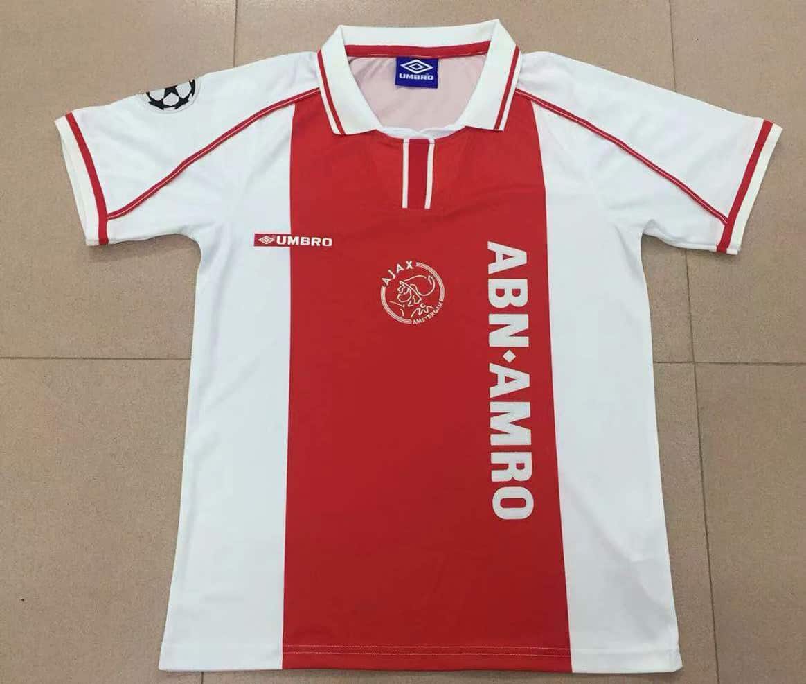 Ajax Retro Home Jersey Mens 1998