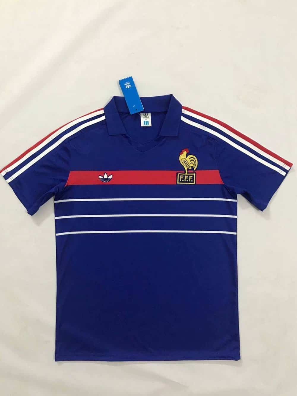 France Retro Home Jersey Mens 1984-1986