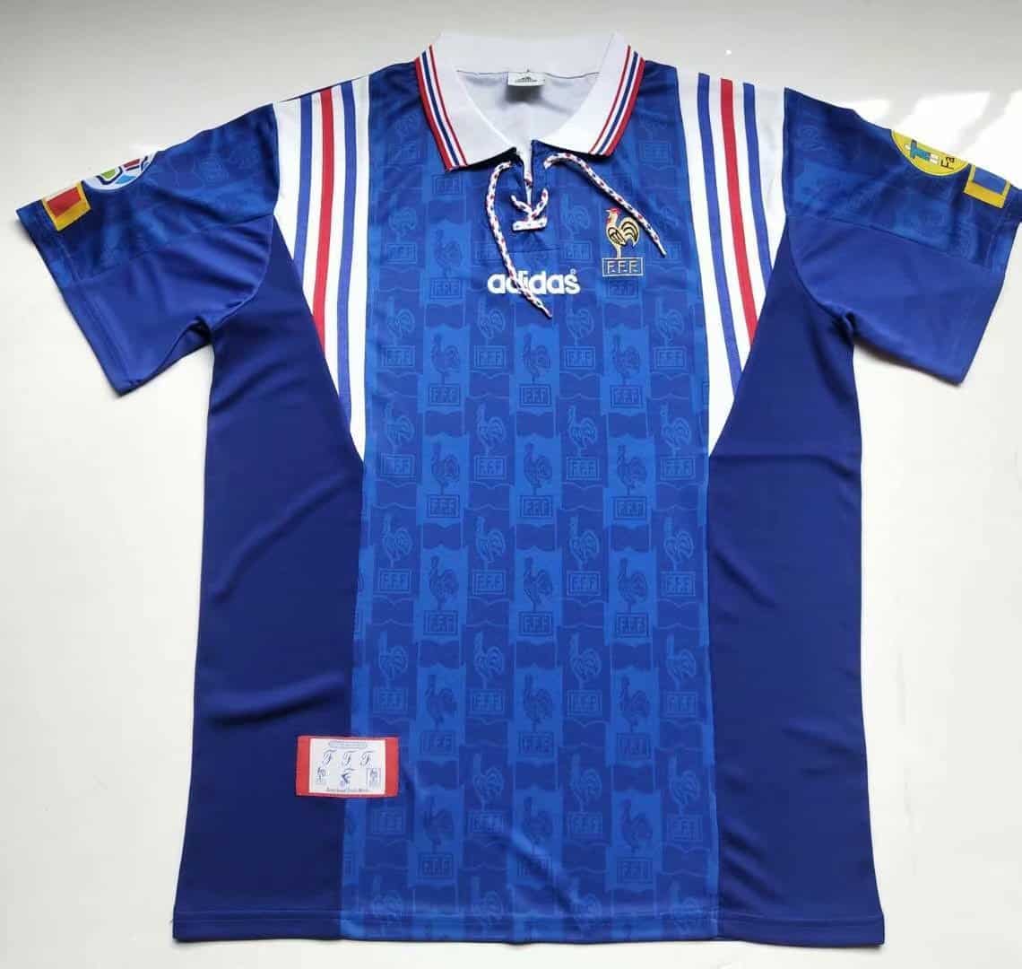 France Home Retro Jersey Mens 1996