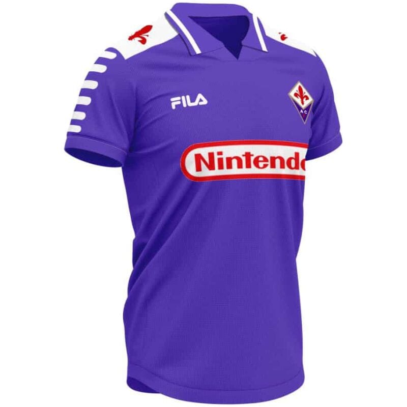 ACF Fiorentina Retro Home Jersey Mens 1998