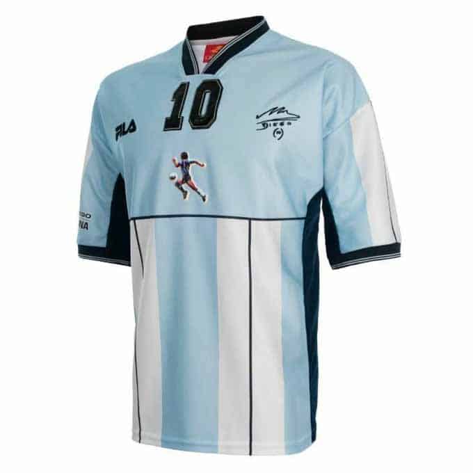 Retro Argentina Farewell Diego Maradona Testimonial Jersey Mens 2001