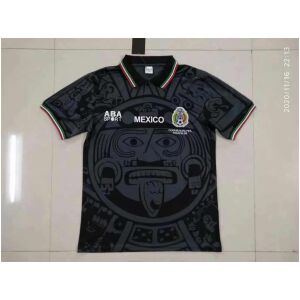 Mens Mexico Away Retro Black Jersey 1998