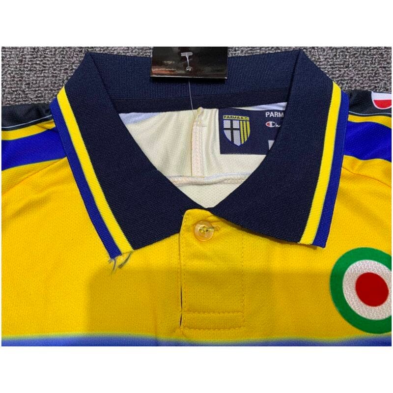 Mens Parma Calcio Retro Home Jersey Long Sleeve 1999/2000