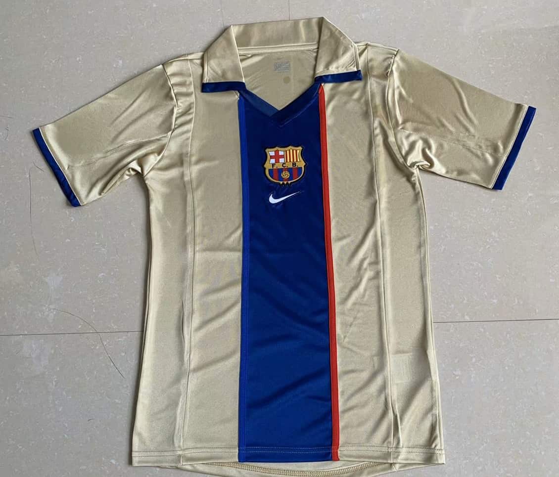 Barcelona Retro Away Jersey Mens 2002