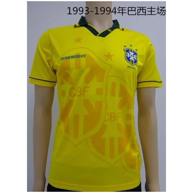Brazil Home Retro Jersey Mens 1993/1994