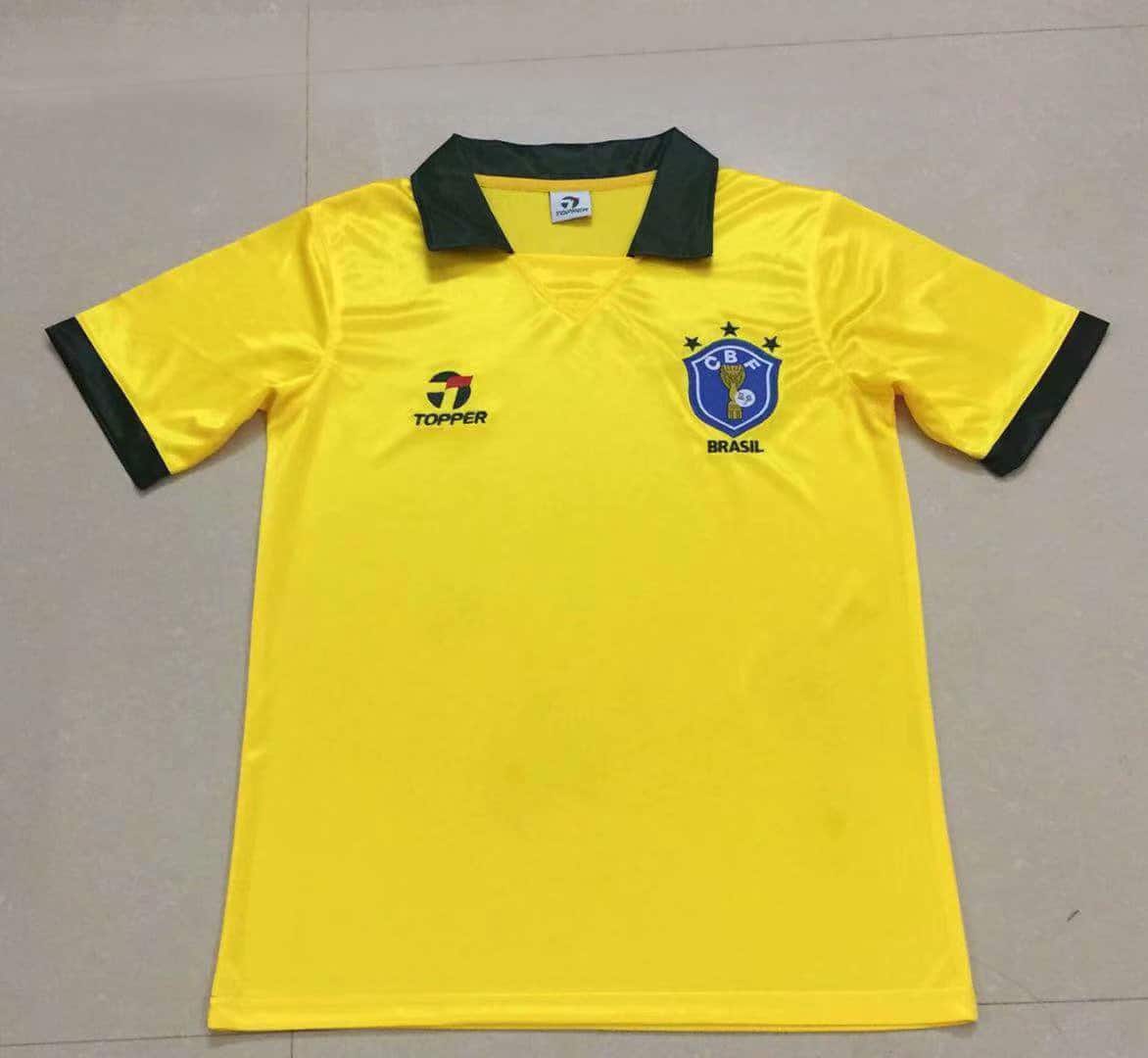 Brazil Retro Home Jersey Mens 1988