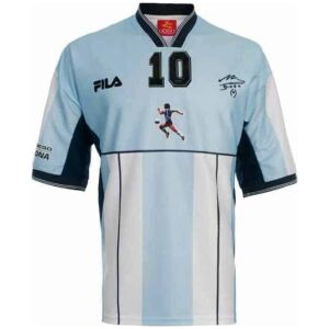 Retro Argentina Farewell Diego Maradona Testimonial Jersey Mens 2001