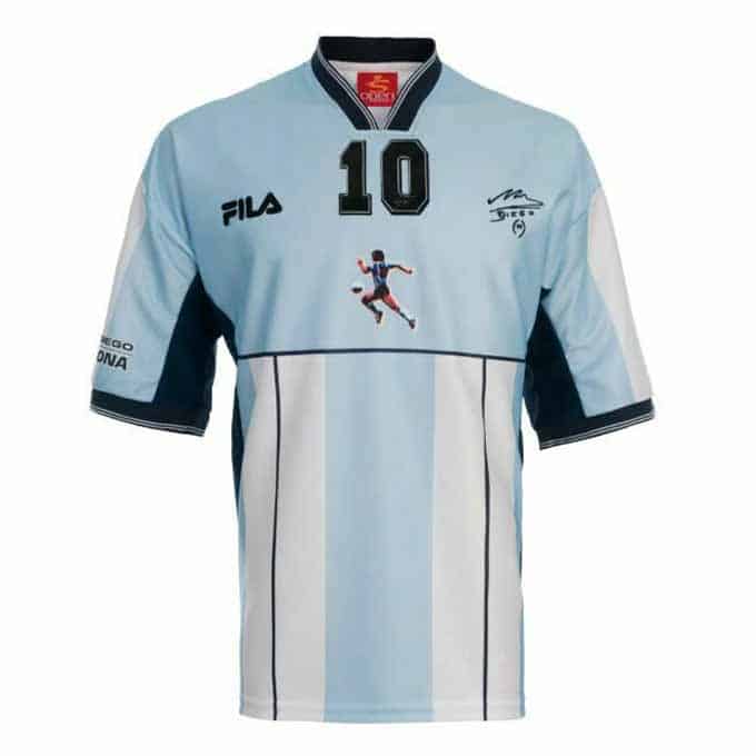 Retro Argentina Farewell Diego Maradona Testimonial Jersey Mens 2001