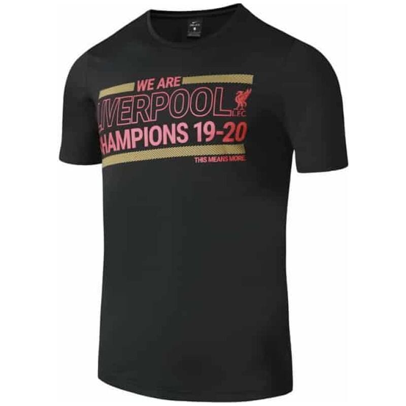Herren Liverpool 1920 Premier League Champions T-Shirt Schwarz