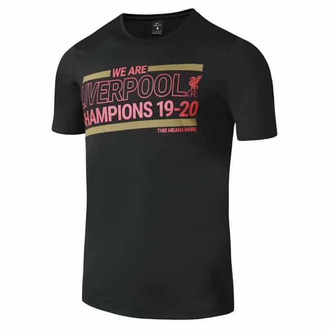 Mens Liverpool 1920 Premier League Champions T-Shirt Black
