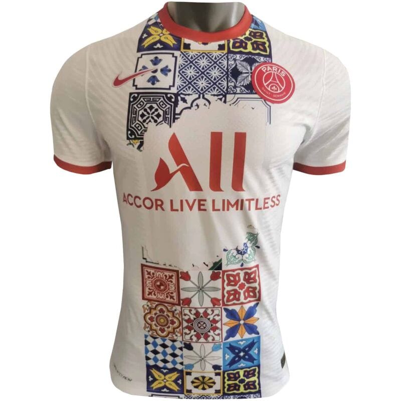 Mens PSG Pre-Match Short Training Jersey White 021/22 – Match