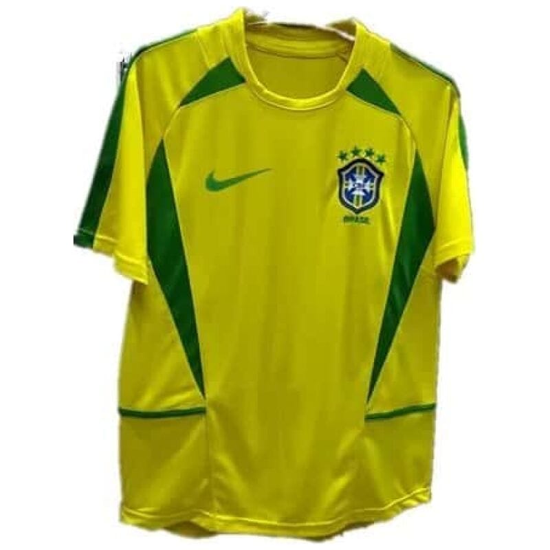 Brazil Home Retro Jersey Mens 2002