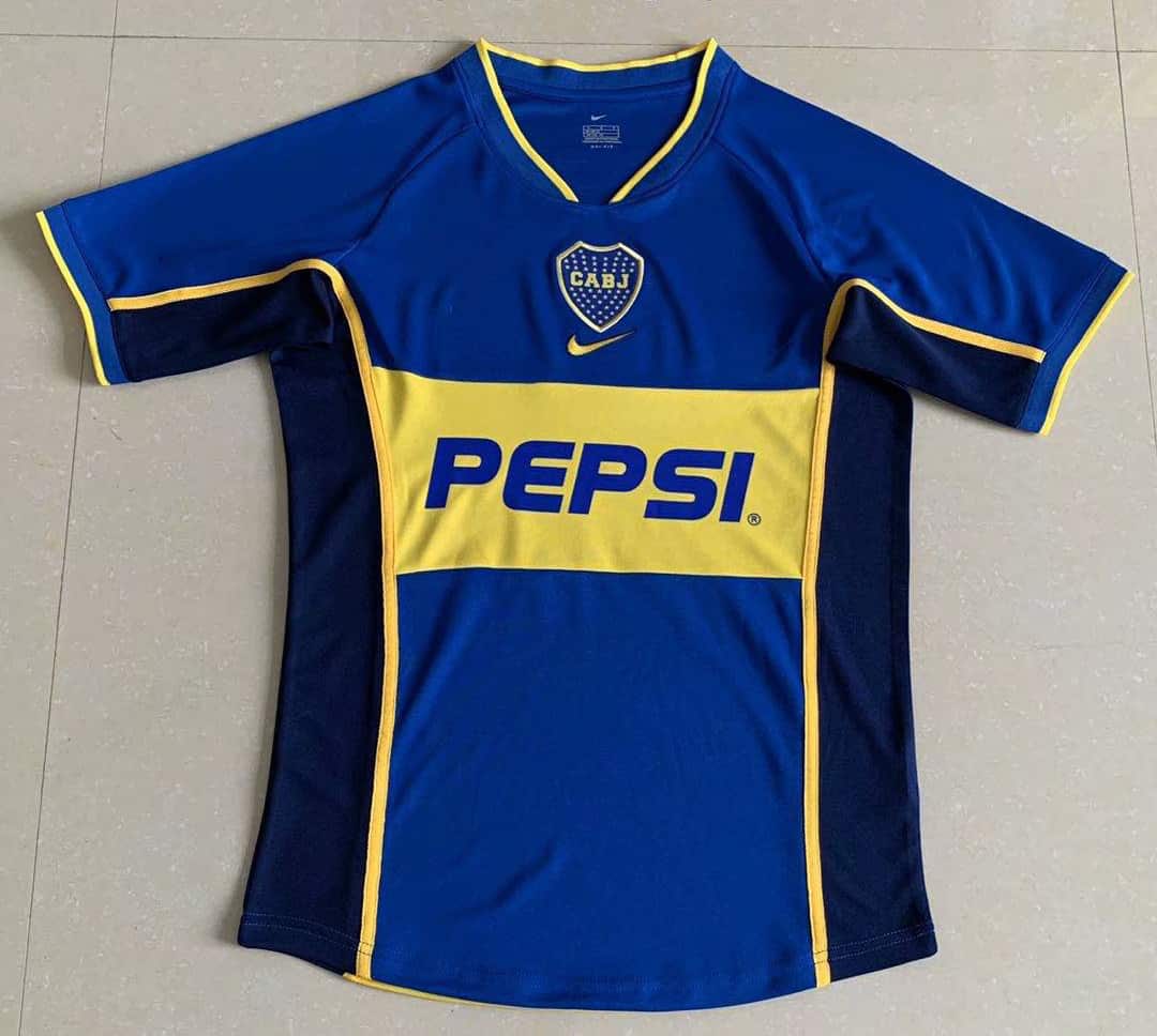 Boca Juniors Retro Home Jersey Mens 2002