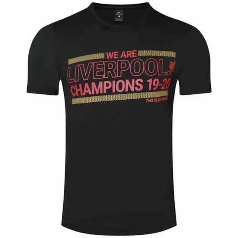 Herren Liverpool 1920 Premier League Champions T-Shirt Schwarz