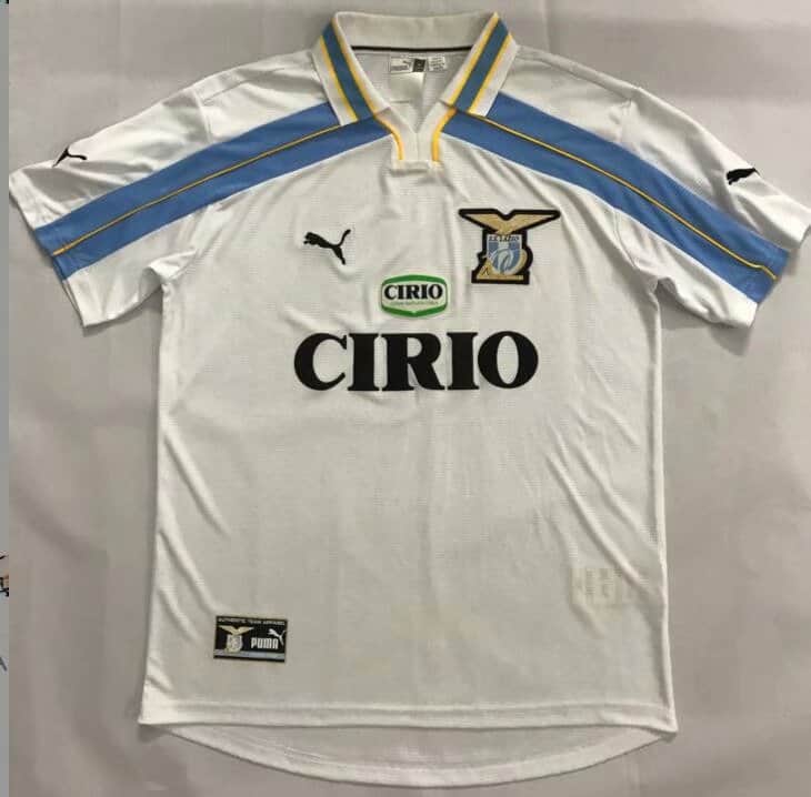 S.S. Lazio Retro Home Jersey Mens 2000/01