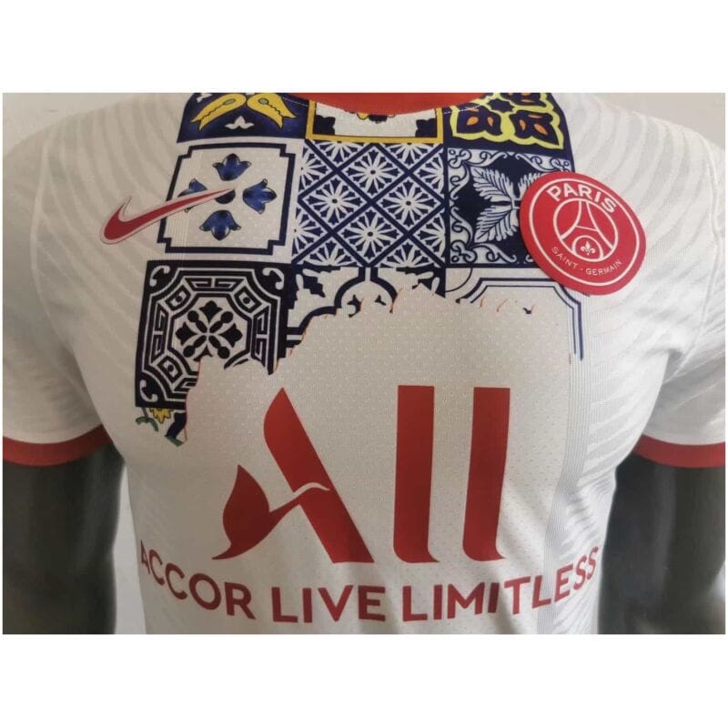 Mens PSG Pre-Match Short Training Jersey White 021/22 – Match