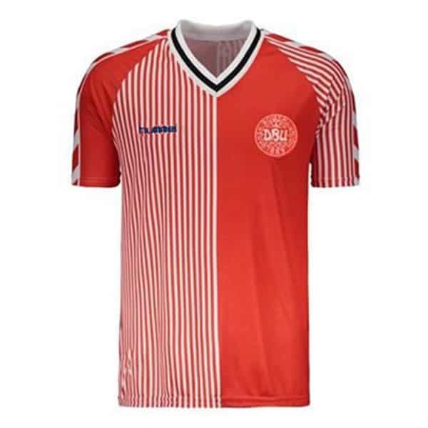 Mens Denmark Retro Home Jersey 1986