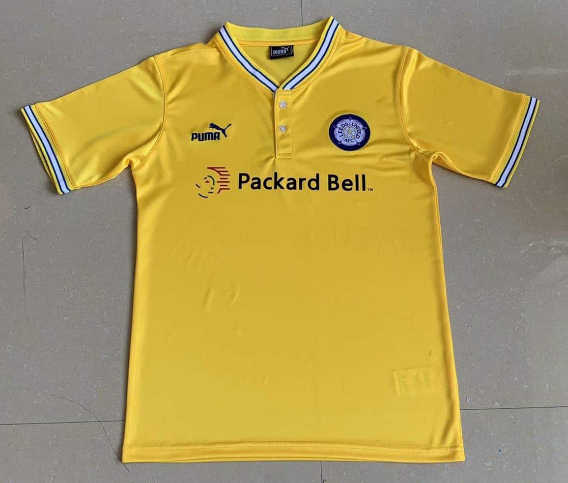 Leeds United Retro Away Jersey Mens 1990