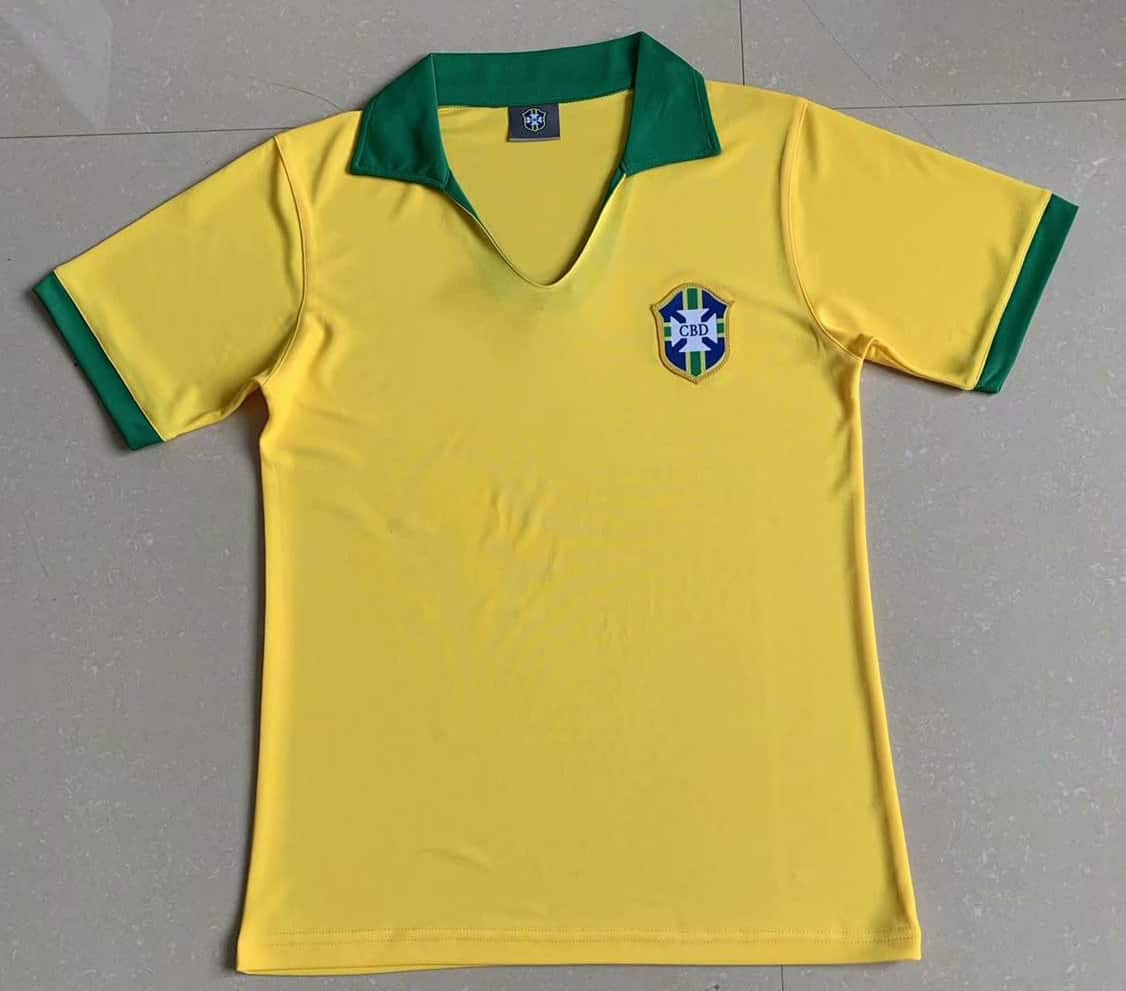 Brazil Retro Home Jersey Mens 1957