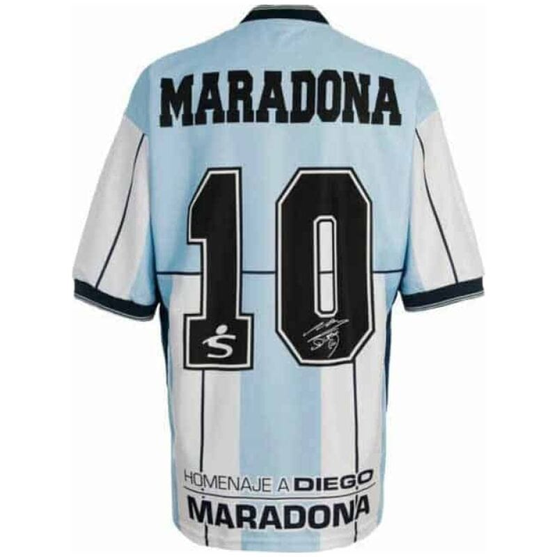 Retro Argentina Farewell Diego Maradona Testimonial Jersey Mens 2001