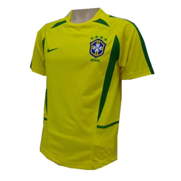 Brazil Home Retro Jersey Mens 2002