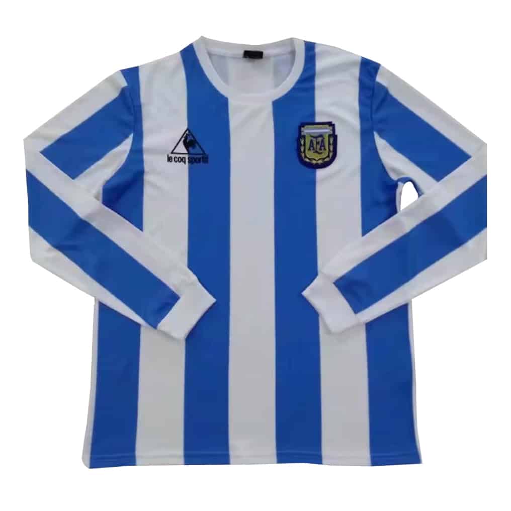 Argentina Home Retro Jersey Long Sleeve Mens 1986