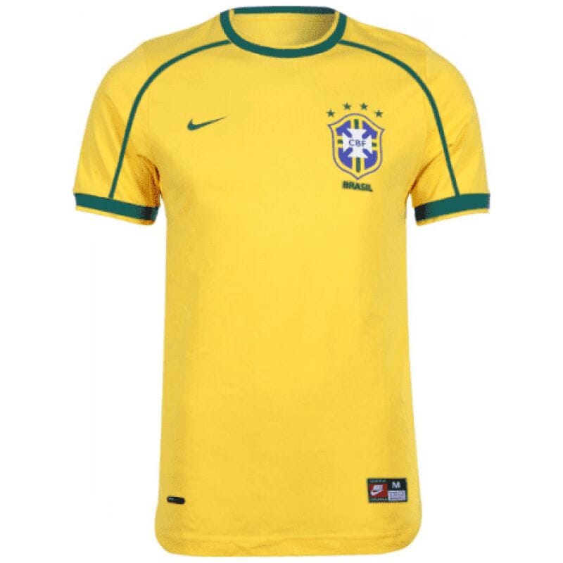 Brazil Retro Home Jersey Mens 1998