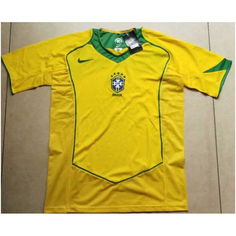Brazil Retro Home Jersey Mens 2004