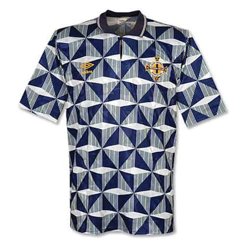 Mens Northern Ireland Retro  Away Jersey 1990-1993