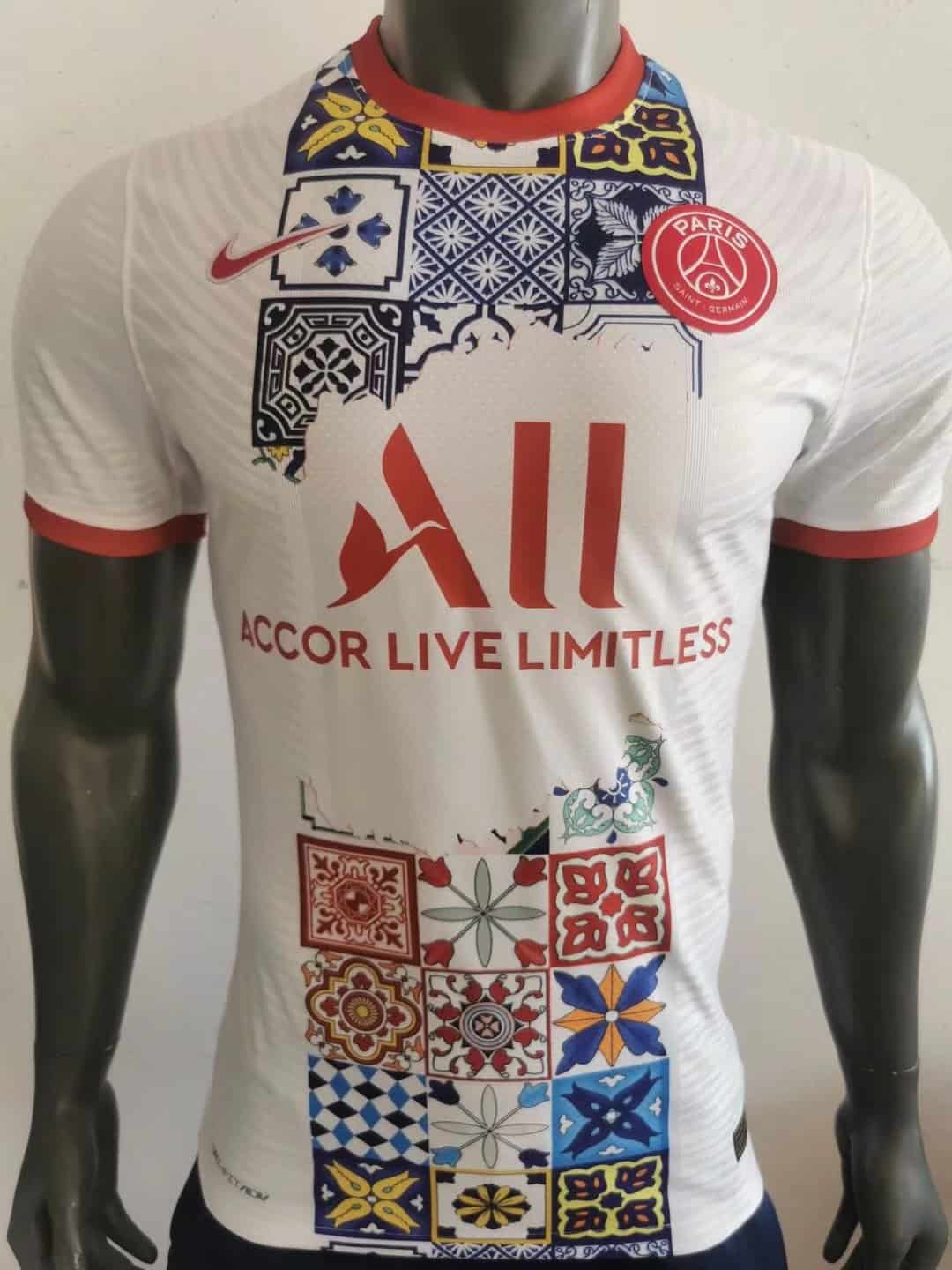 Mens PSG Pre-Match Short Training Jersey White 021/22 – Match