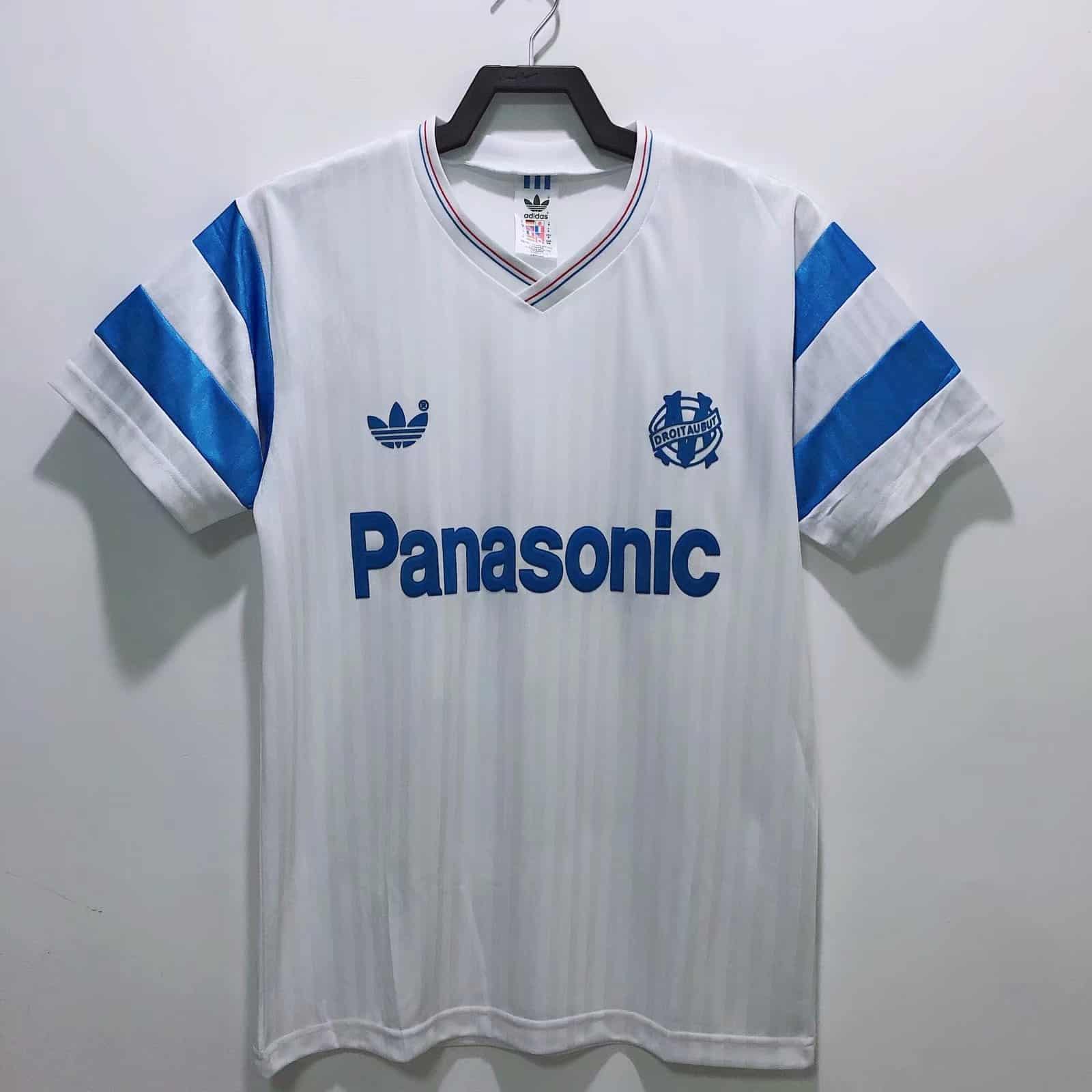 Mens Olympique Marseille Retro Home Jersey 1990