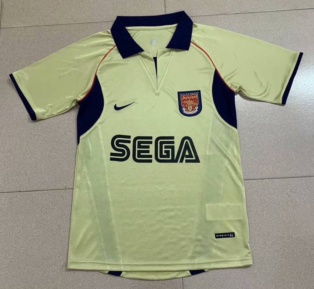 Arsenal Retro Away Jersey Mens 2002