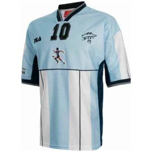 Retro Argentina Farewell Diego Maradona Testimonial Jersey Mens 2001