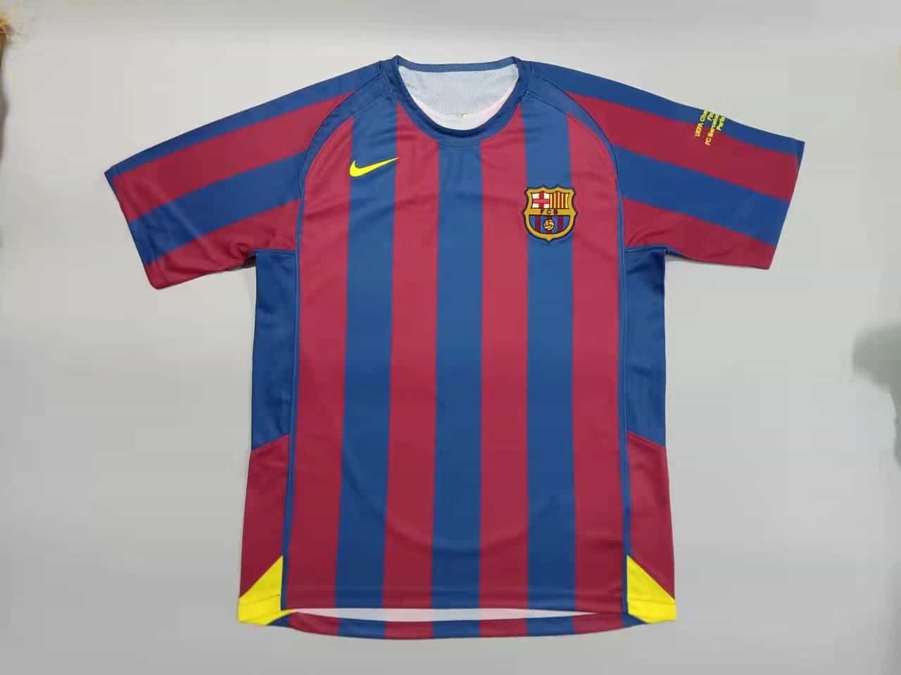 Mens Barcelona Retro Home Champions League Jersey 2005/06