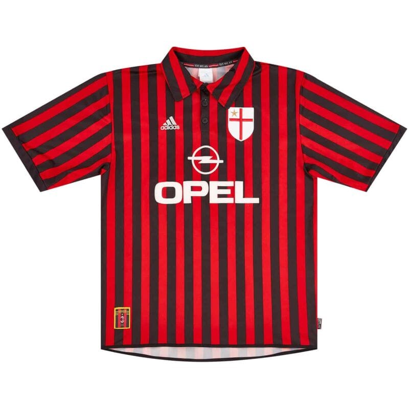 Mens AC Milan Retro Home Jersey 1999/2000