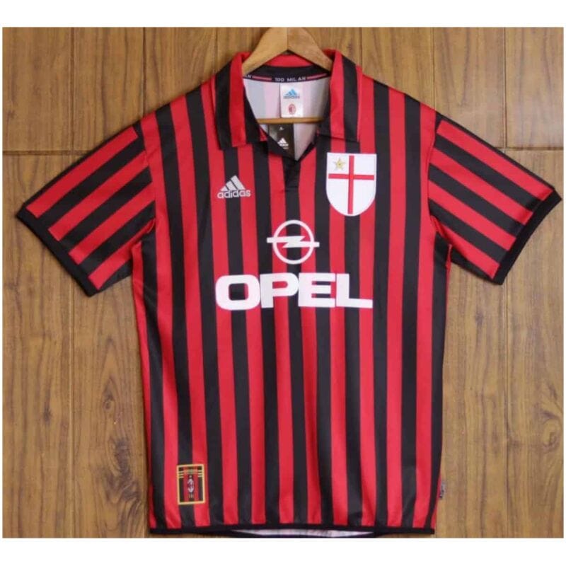 Mens AC Milan Retro Home Jersey 1999/2000
