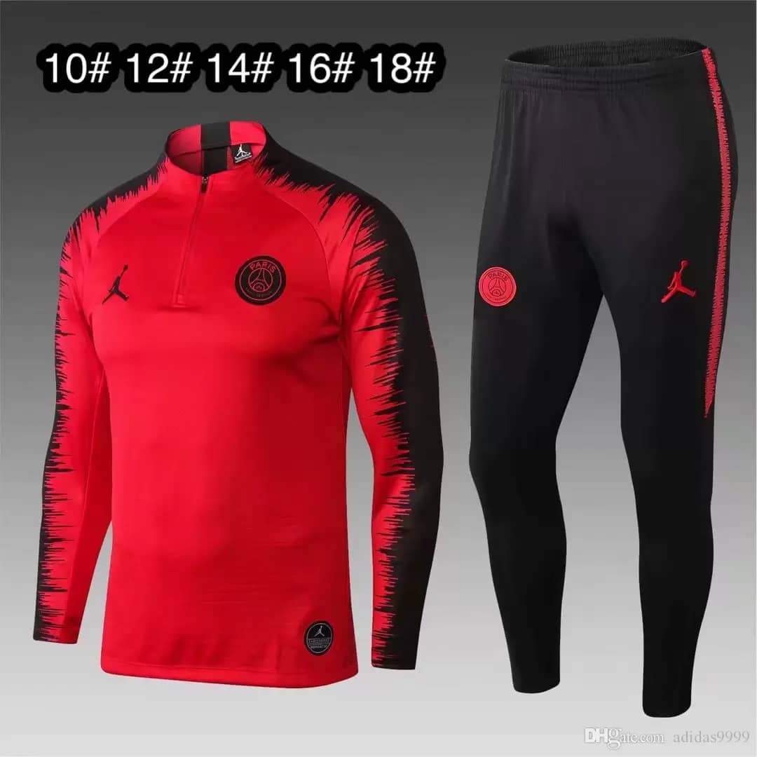 Kids PSG Training Suit Sets Red 2018