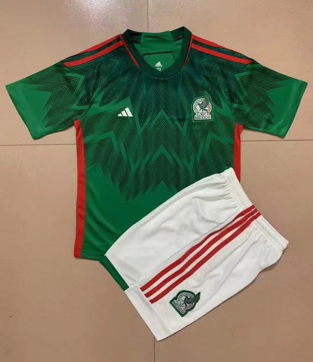 Kids Mexico Home Jersey FIFA World Cup Qatar 2022