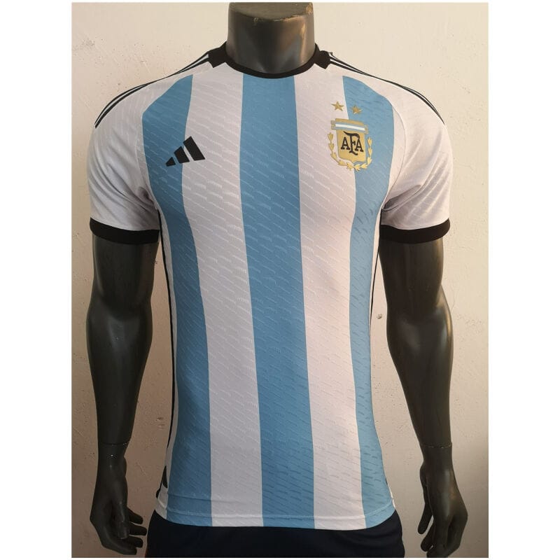Mens Argentina Home Jersey FIFA World Cup Qatar 2022 – Match??3 stars??