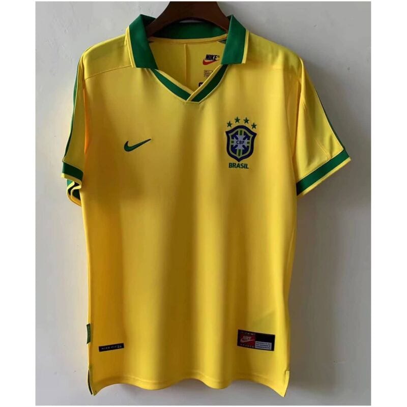 Mens Brazil Retro Home Jersey 1997