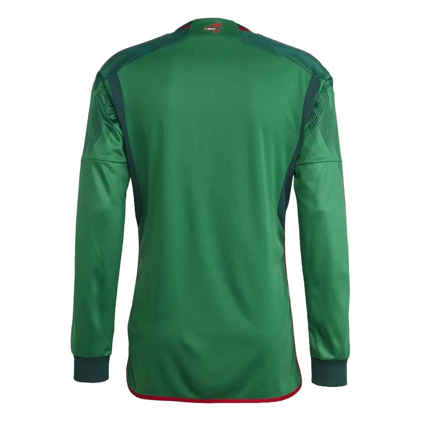 Mens Mexico Home Jersey Long Sleeve FIFA World Cup Qatar 2022
