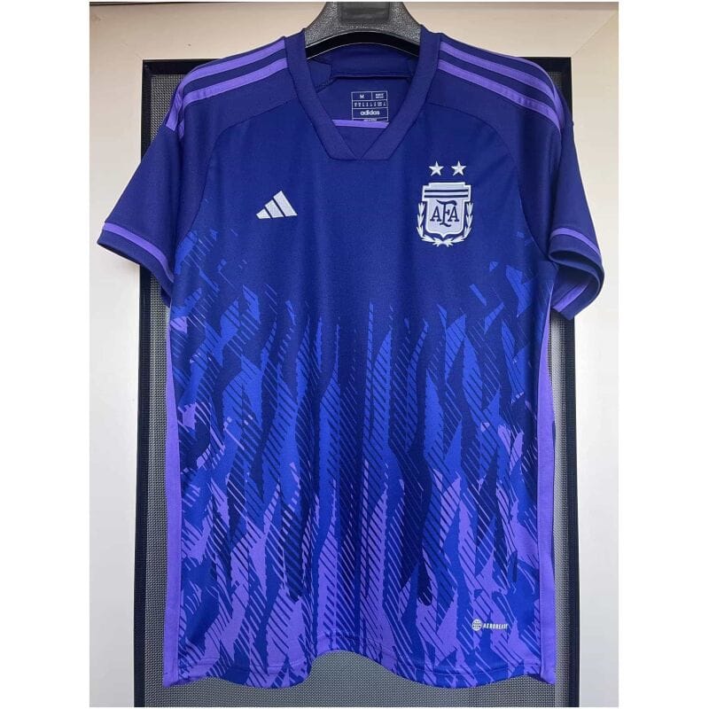 Mens Argentina Away Jersey FIFA World Cup Qatar 2022??3 stars??