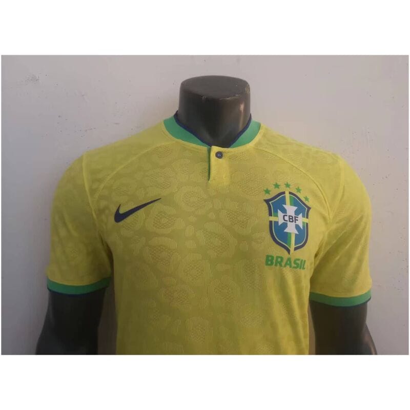 Mens Brazil Home Vapor Match Authentic Jersey FIFA World Cup Qatar 2022 – Match