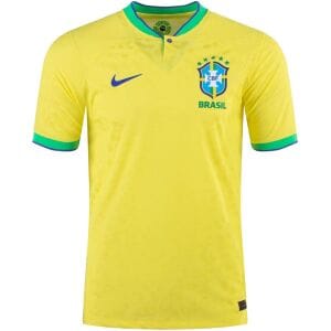 Mens Brazil Home Vapor Match Authentic Jersey FIFA World Cup Qatar 2022 – Match