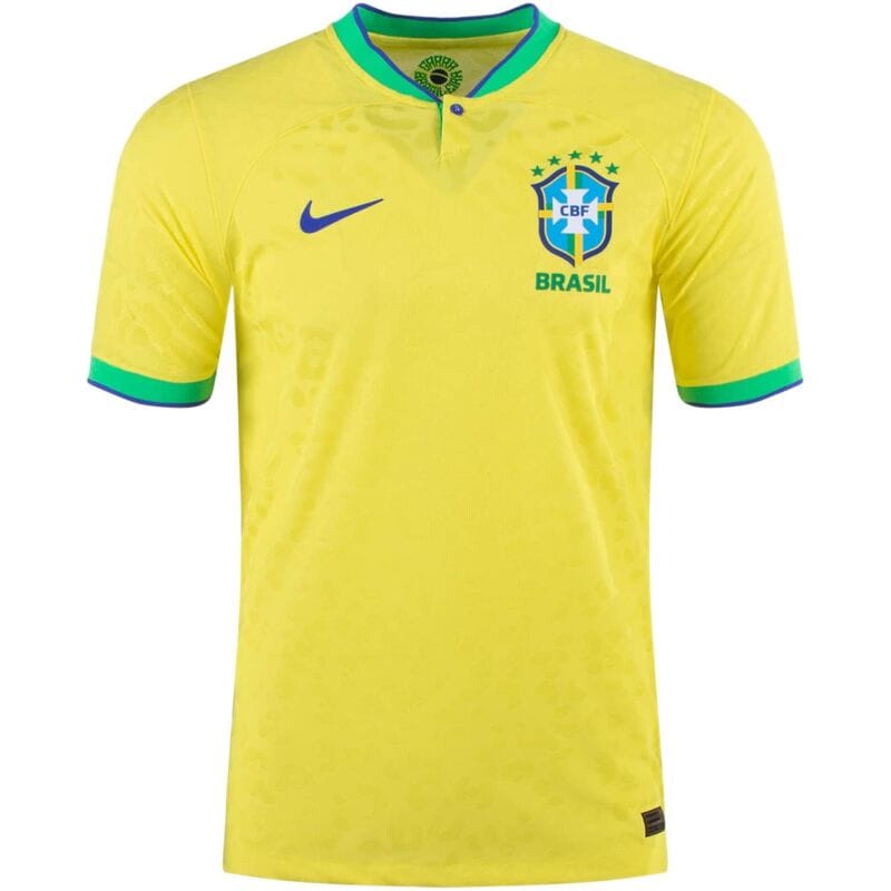 Mens Brazil Home Vapor Match Authentic Jersey FIFA World Cup Qatar 2022 – Match