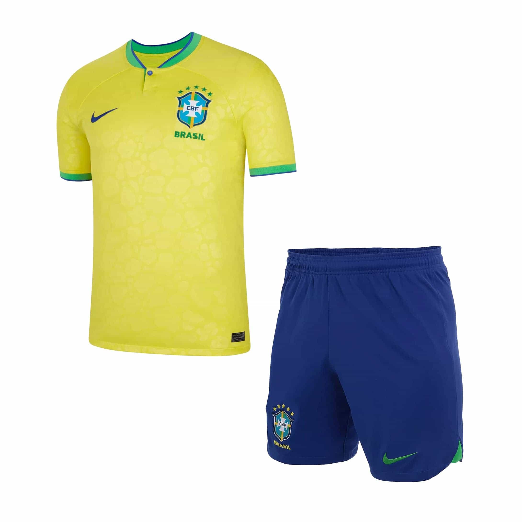 Kids Brazil Home Jersey FIFA World Cup Qatar 2022