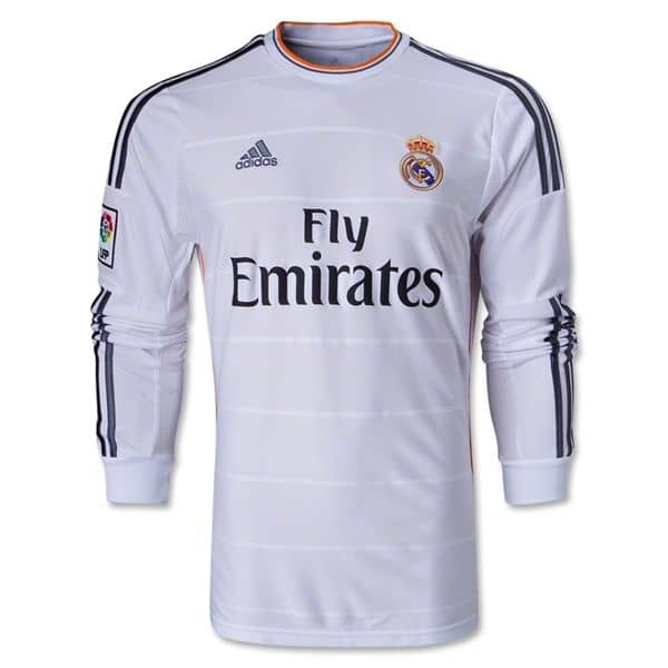 Herren Real Madrid Retro Heim Trikot langarm 2013/14